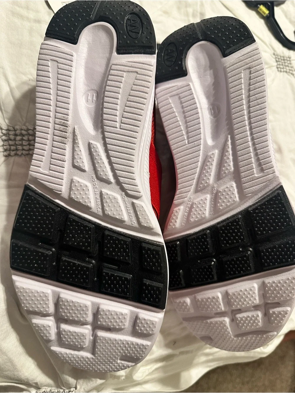 Athletic Works Red Knit Slip-On Jogger Sneakers